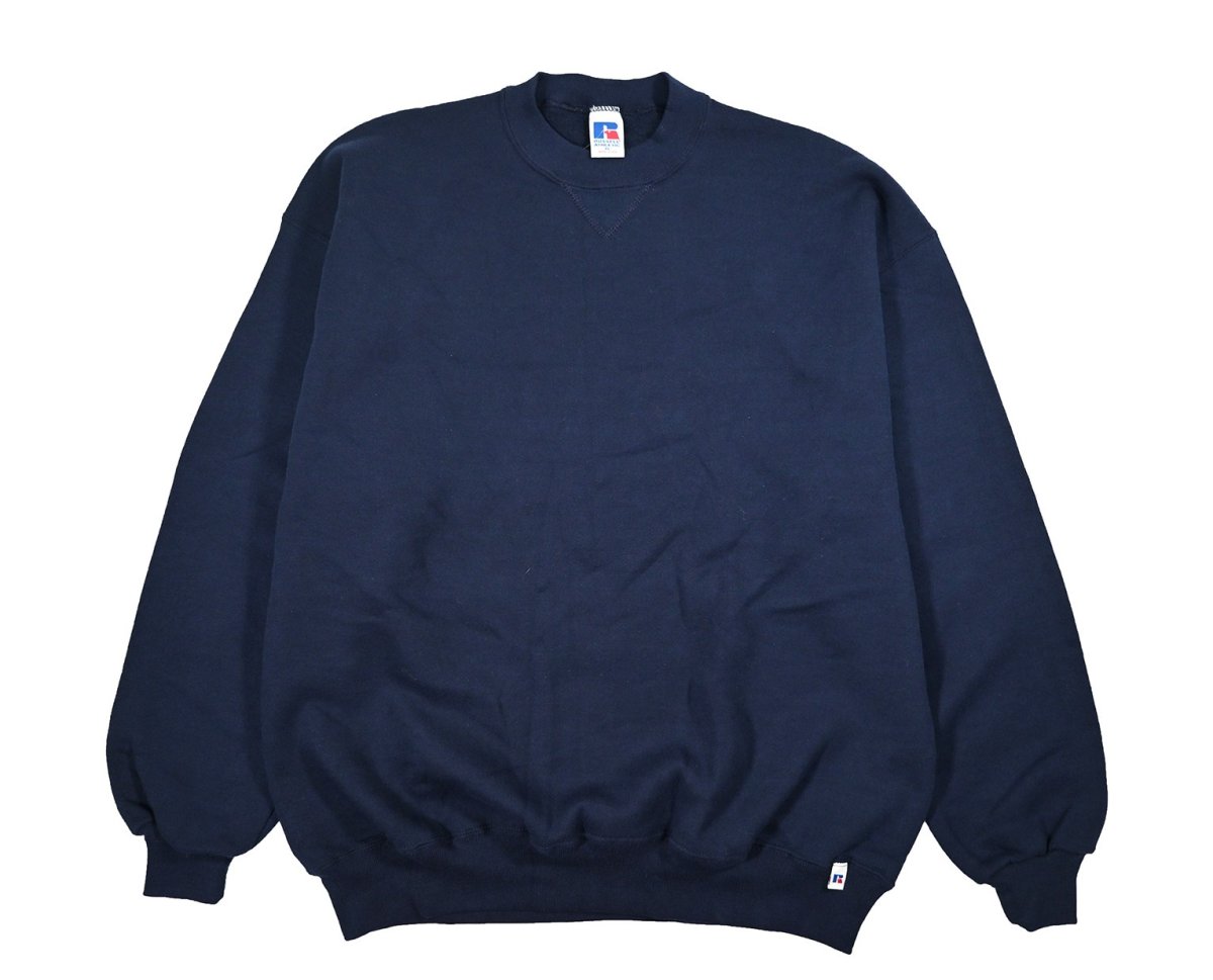 画像1: Deadstock Russell Athletic Blank Sweat Shirt Navy made in USA (1)