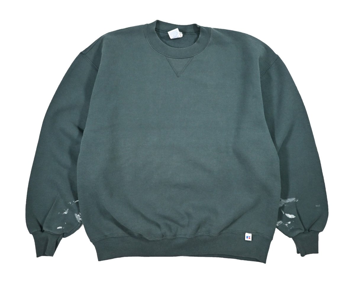 画像1: Used Russell Athletic Blank Sweat Shirt Moss made in USA (1)