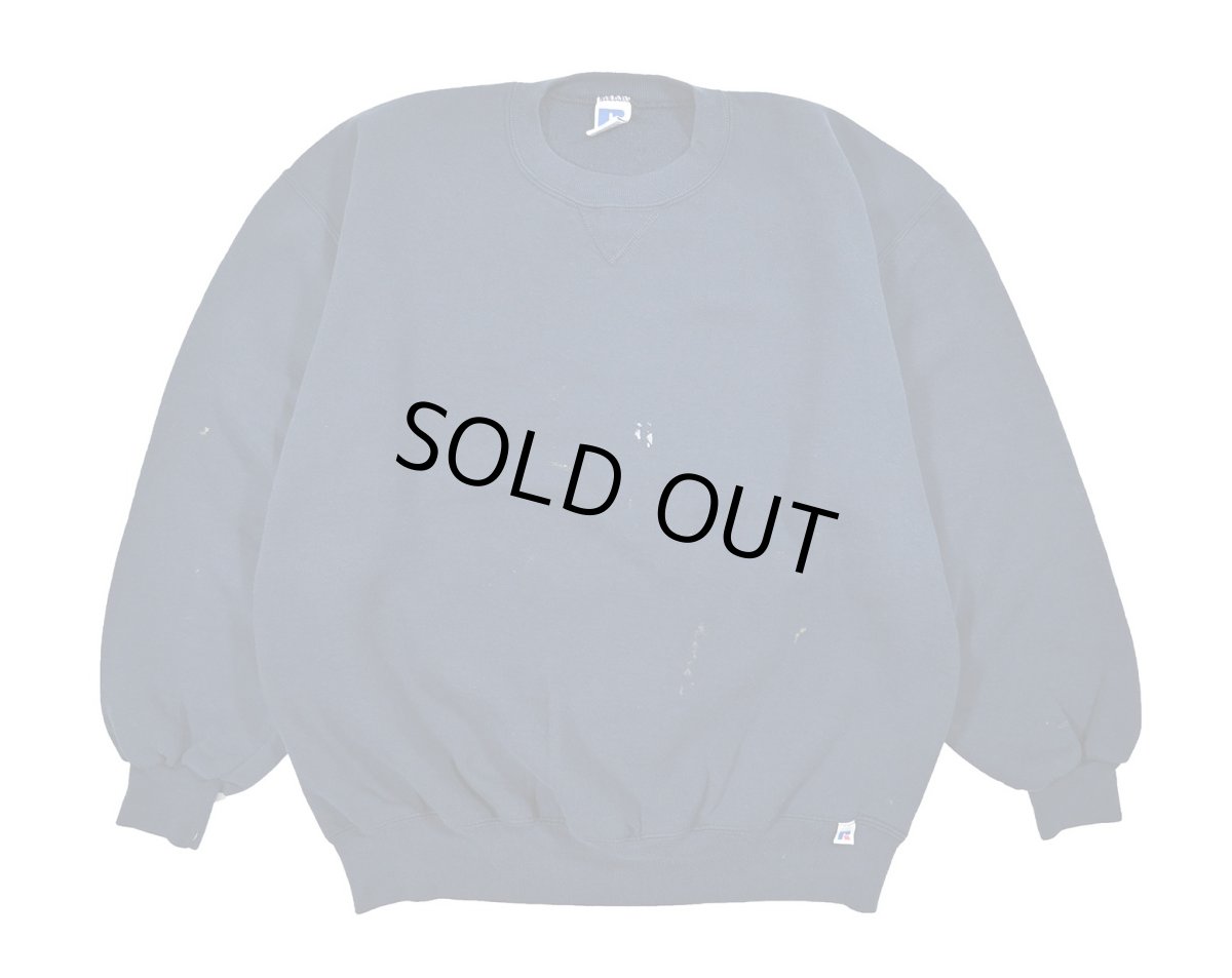画像1: Used Russell Athletic Blank Sweat Shirt Navy made in USA (1)