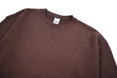 画像2: Used Russell Athletic Blank Sweat Shirt Brown (2)