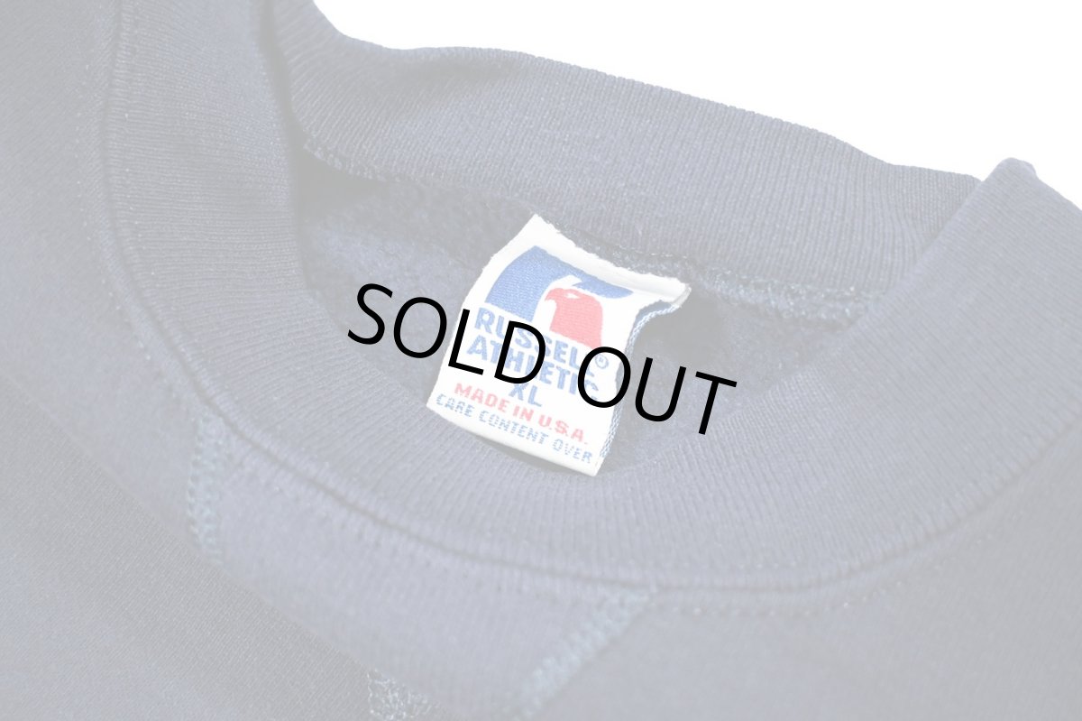 画像4: Used Russell Athletic Blank Sweat Shirt Navy made in USA (4)