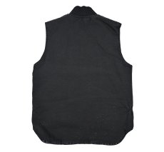 画像2: Used Carhartt Duck Vest Black (2)