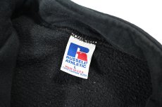 画像4: Used Russell Athletic Blank Quarter Zip Sweat Shirt Black made in USA (4)