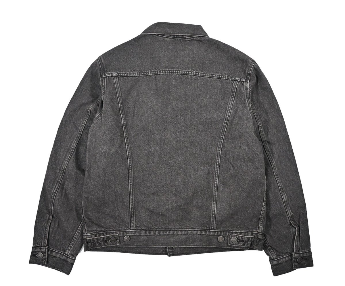画像2: Levi's Flannel Lined Denim Trucker Jacket Vintage Fit Black リーバイス (2)