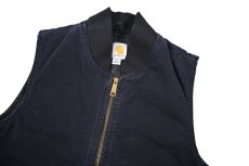 画像2: Used Carhartt Duck Vest Navy (2)