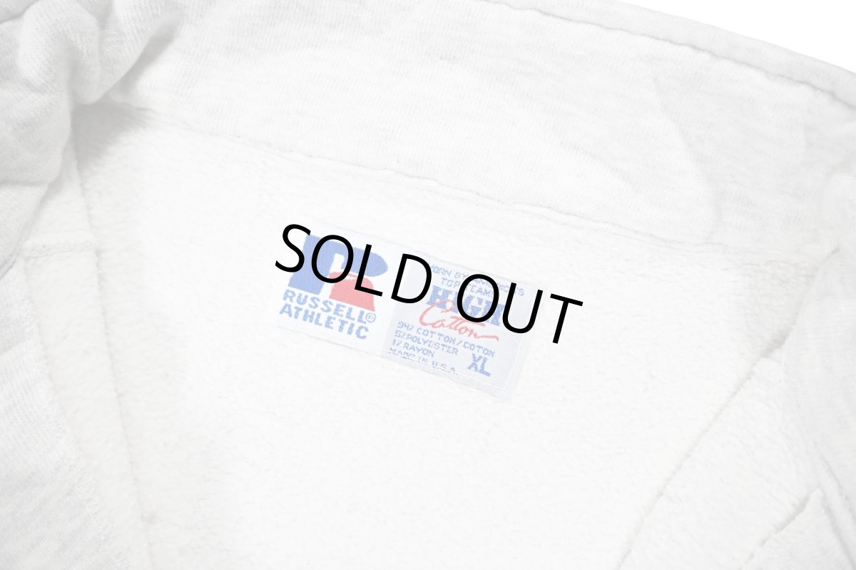 画像4: Used Russell Athletic Blank Quarter Zip Sweat Shirt Ash made in USA (4)