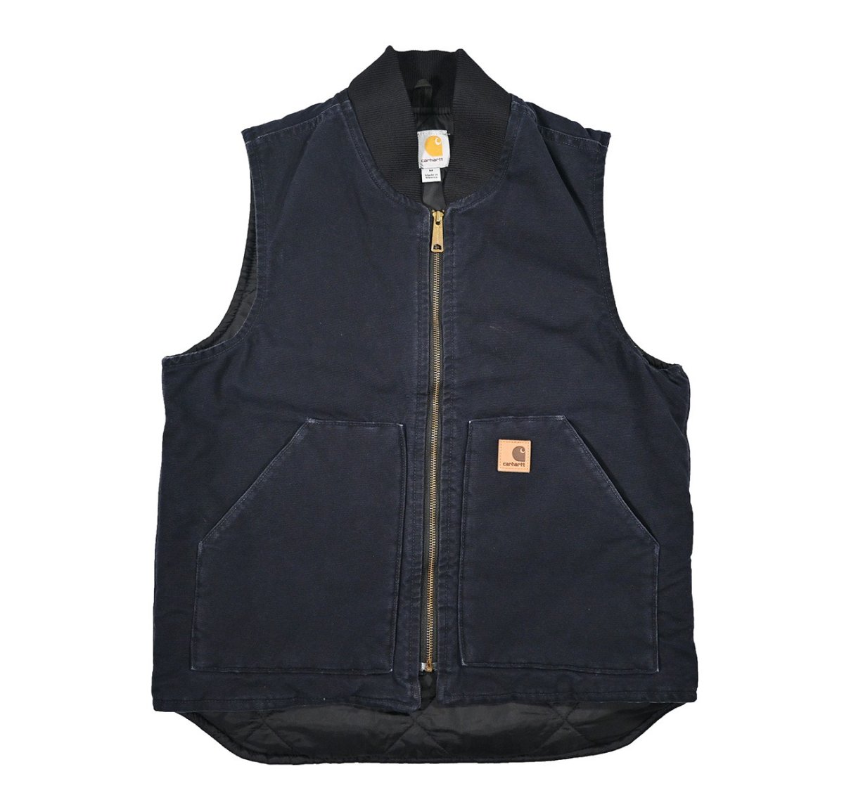 画像1: Used Carhartt Duck Vest Navy (1)