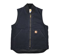 画像1: Used Carhartt Duck Vest Navy (1)