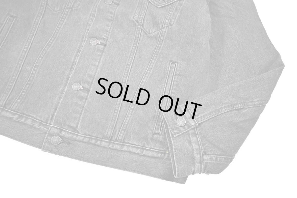 画像4: Levi's Flannel Lined Denim Trucker Jacket Vintage Fit Black リーバイス (4)