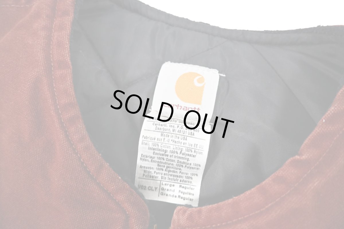 画像5: Used Carhartt Duck Vest Clay made in USA (5)