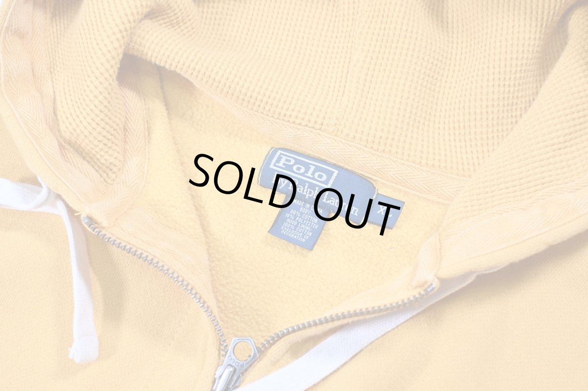 画像4: Used Polo Ralph Lauren Full Zip Sweat Hoodie Yellow ラルフローレン (4)