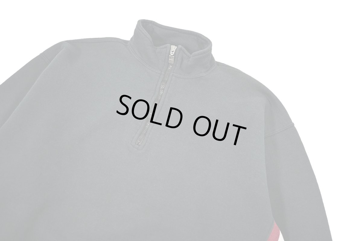 画像2: Used Russell Athletic Blank Quarter Zip Sweat Shirt Black made in USA (2)