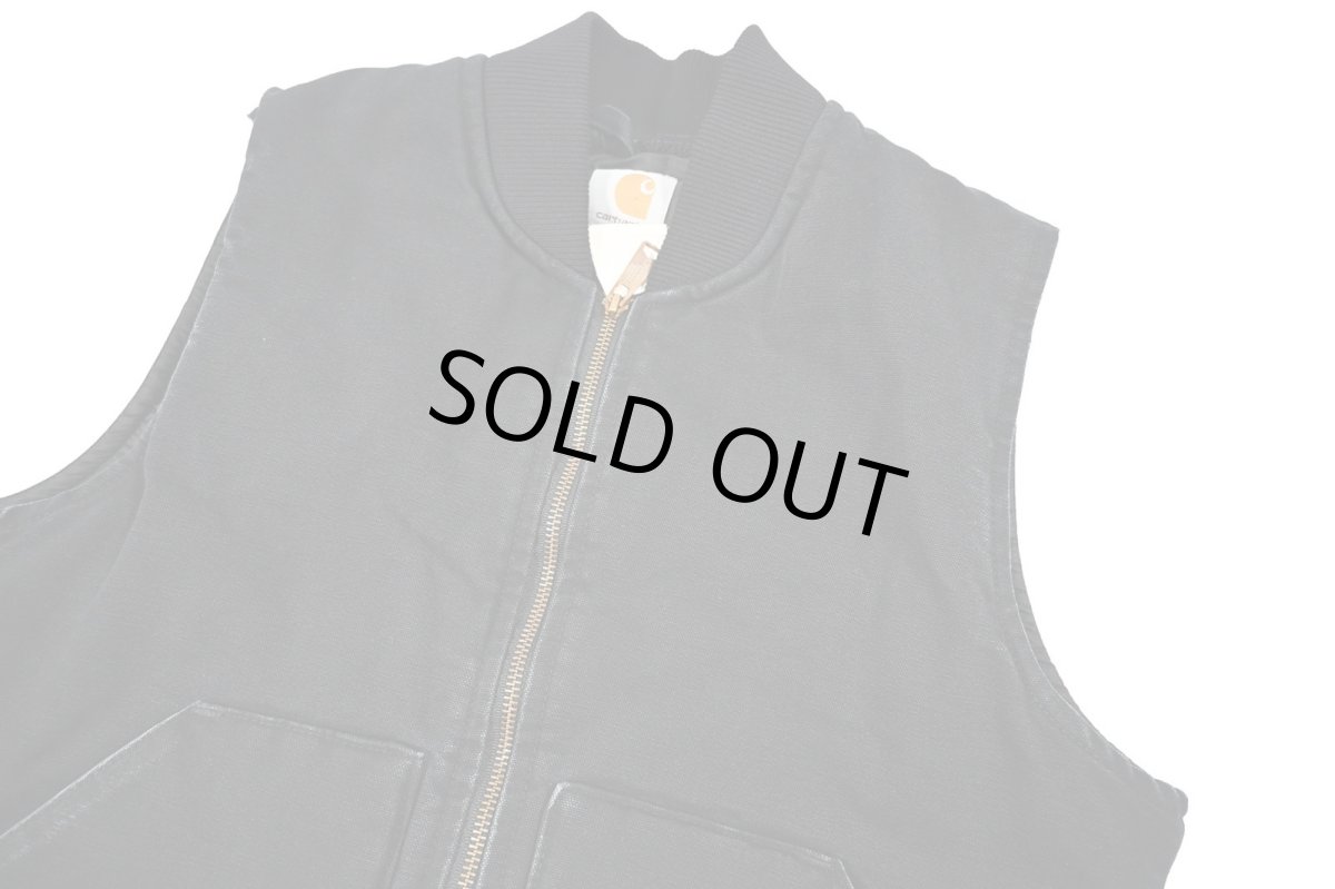 画像3: Used Carhartt Duck Vest Black (3)