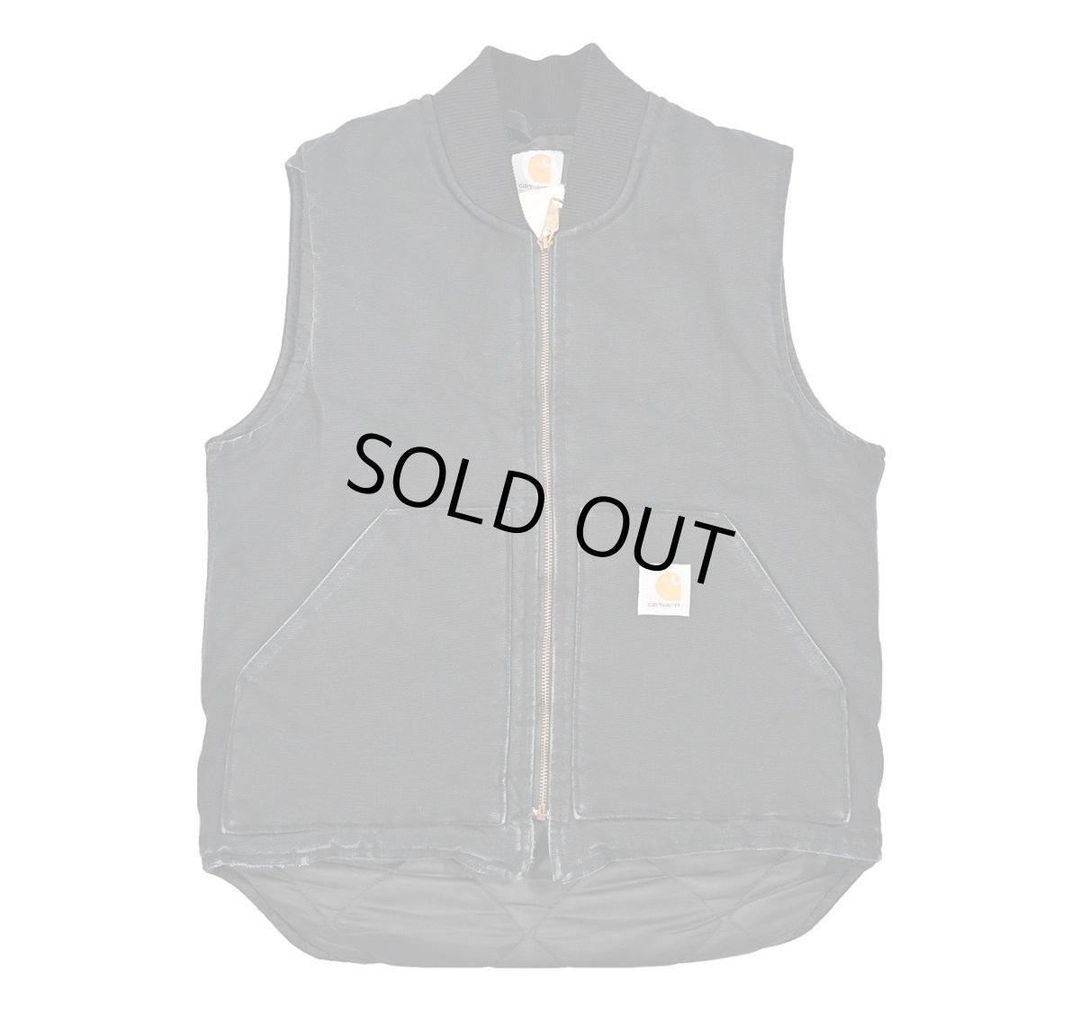 画像1: Used Carhartt Duck Vest Black (1)