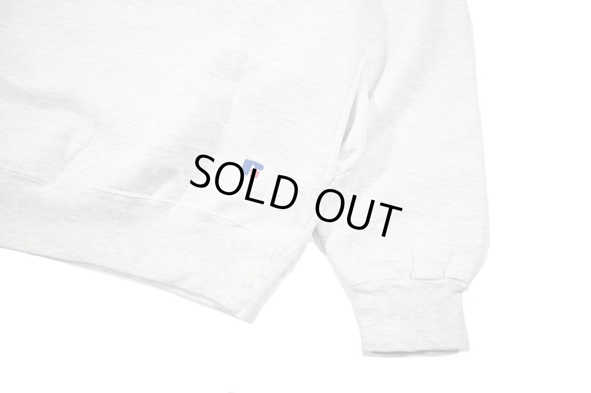 画像3: Used Russell Athletic Blank Quarter Zip Sweat Shirt Ash made in USA (3)