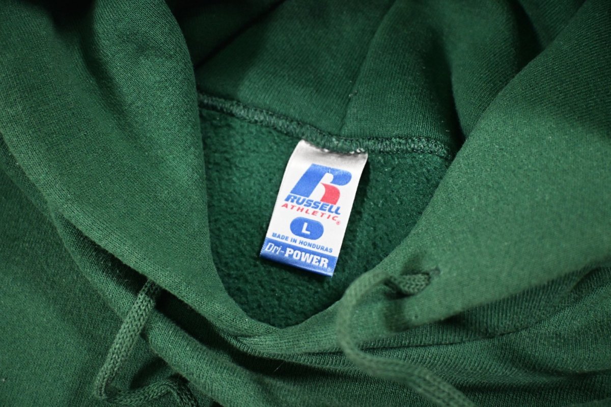 画像4: Used Russell Athletic Blank Sweat Hoodie Green (4)