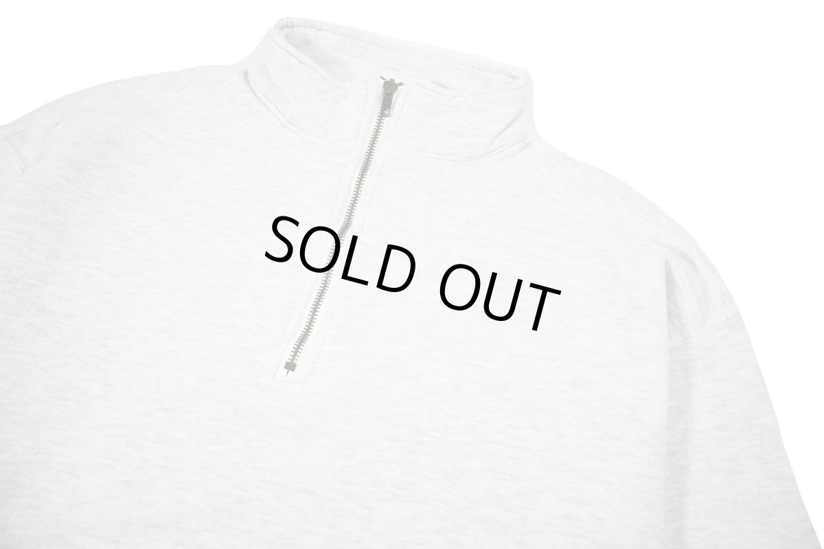 画像2: Used Russell Athletic Blank Quarter Zip Sweat Shirt Ash made in USA (2)