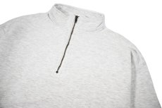 画像2: Used Russell Athletic Blank Quarter Zip Sweat Shirt Ash made in USA (2)