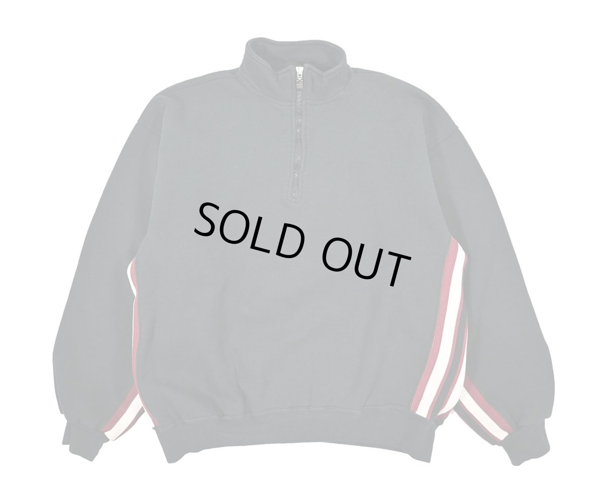 画像1: Used Russell Athletic Blank Quarter Zip Sweat Shirt Black made in USA (1)