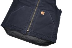 画像3: Used Carhartt Duck Vest Navy (3)