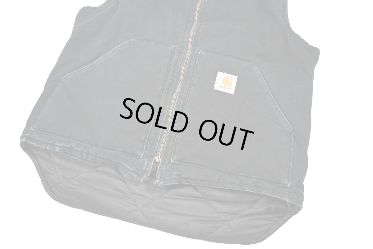 画像4: Used Carhartt Duck Vest Black (4)