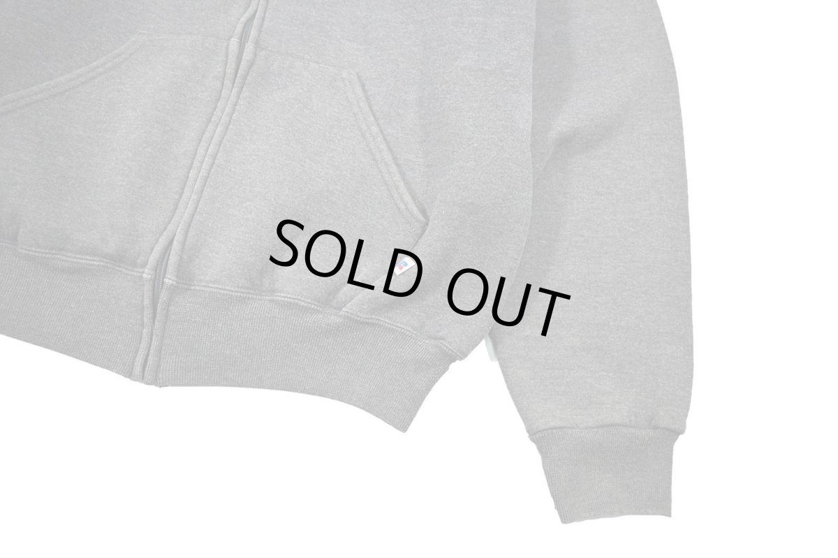 画像3: Used Russell Athletic Blank Zip Sweat Hoodie Charcoal (3)