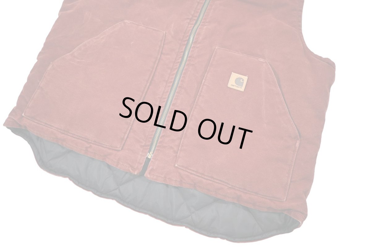 画像4: Used Carhartt Duck Vest Clay made in USA (4)