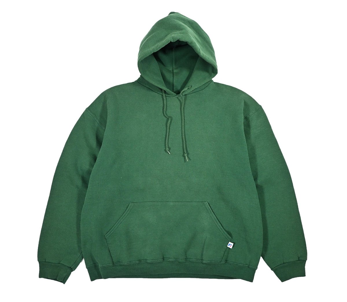 画像1: Used Russell Athletic Blank Sweat Hoodie Green (1)