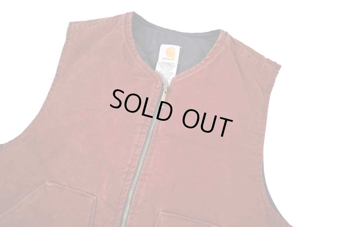 画像3: Used Carhartt Duck Vest Clay made in USA (3)