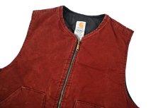 画像3: Used Carhartt Duck Vest Clay made in USA (3)