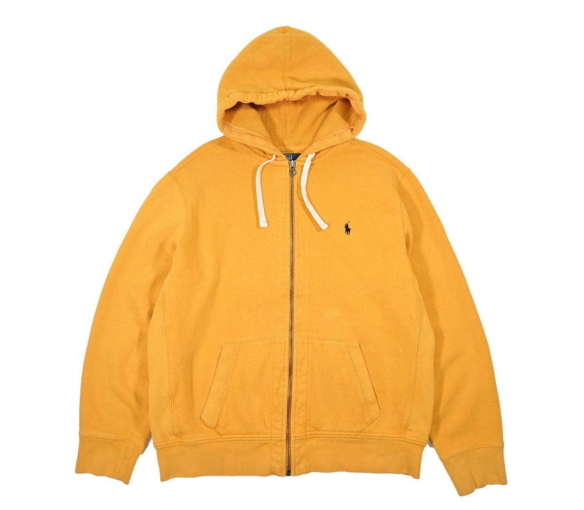 画像1: Used Polo Ralph Lauren Full Zip Sweat Hoodie Yellow ラルフローレン (1)