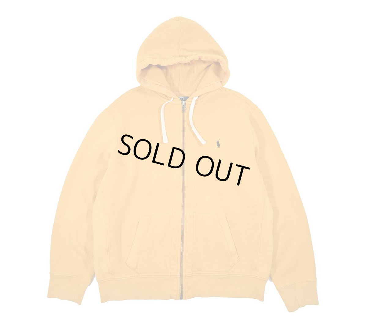 画像1: Used Polo Ralph Lauren Full Zip Sweat Hoodie Yellow ラルフローレン (1)