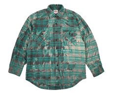 画像1: Used Dickies Bleached Heavy Flannel Shirt (1)