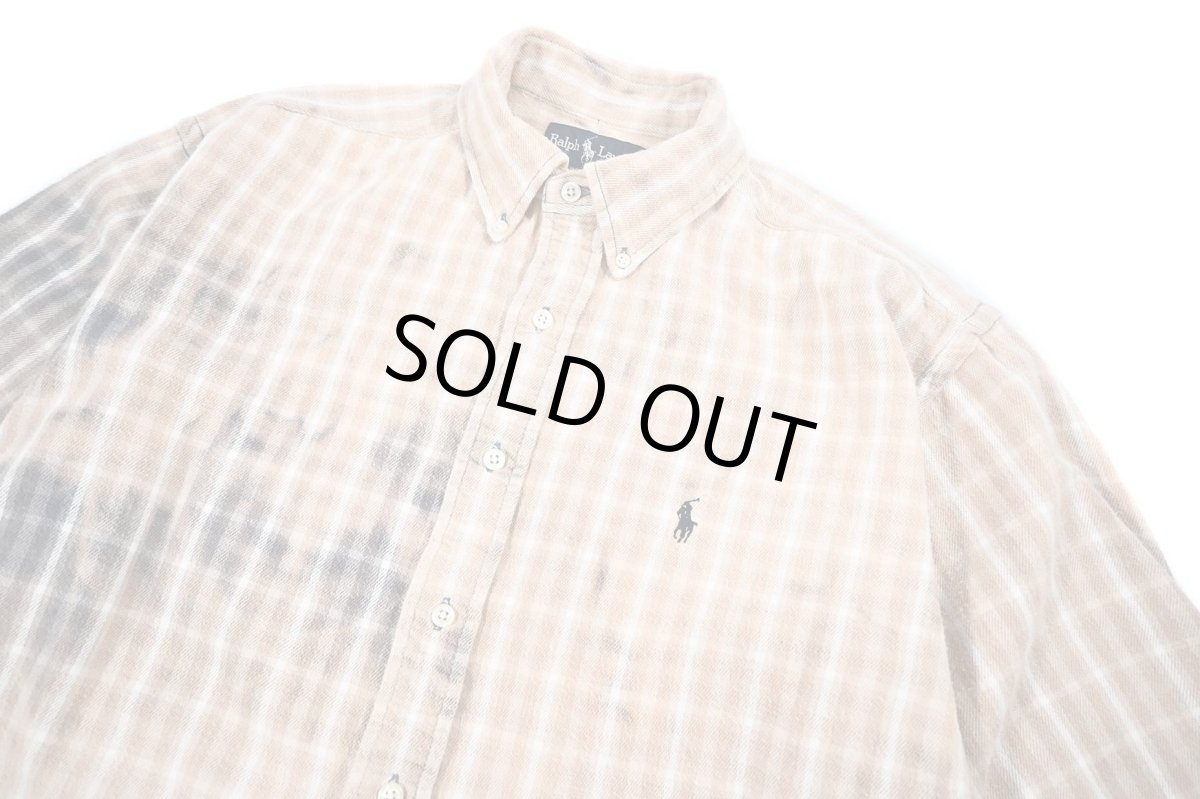 画像3: Used Ralph Lauren Bleached Heavy Flannel Shirt "Blaire" (3)