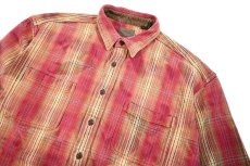 画像3: Used St John's Bay Bleached Heavy Flannel Shirt (3)