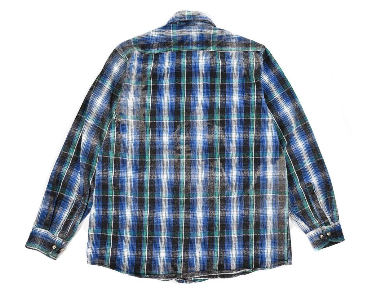 画像2: Used Five Brothers Bleached Heavy Flannel Shirt (2)