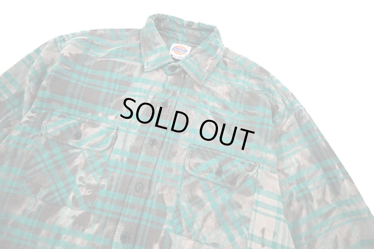 画像3: Used Dickies Bleached Heavy Flannel Shirt (3)
