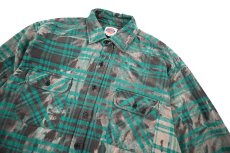 画像3: Used Dickies Bleached Heavy Flannel Shirt (3)