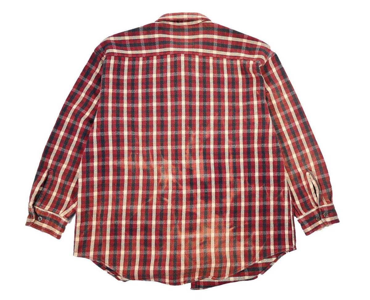 画像2: Used St John's Bay Bleached Heavy Flannel Shirt (2)