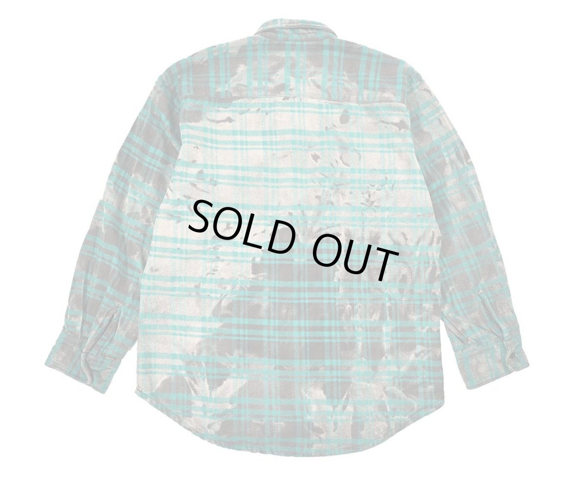 画像2: Used Dickies Bleached Heavy Flannel Shirt (2)
