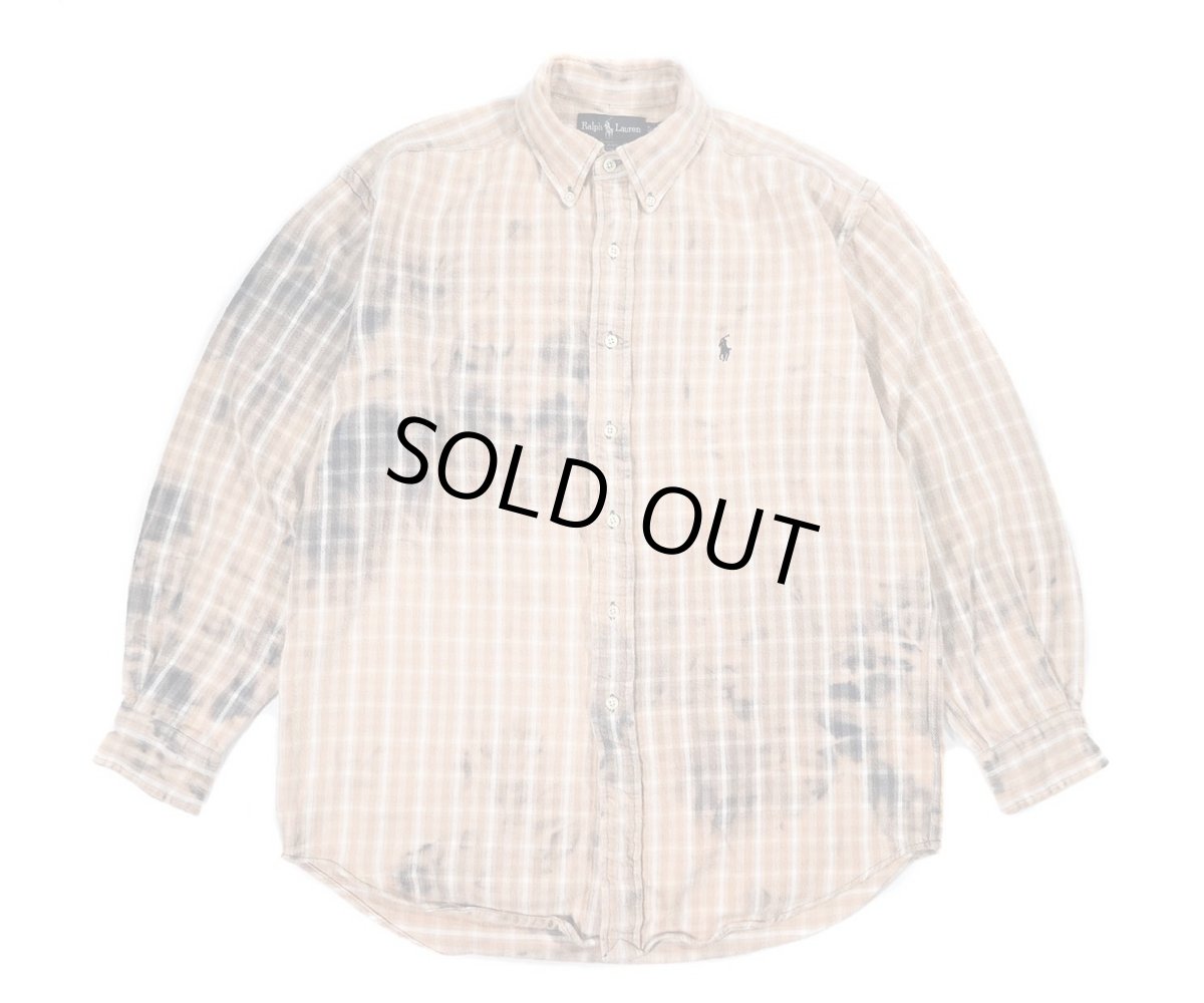画像1: Used Ralph Lauren Bleached Heavy Flannel Shirt "Blaire" (1)