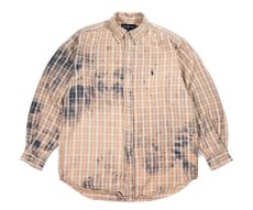 画像1: Used Ralph Lauren Bleached Heavy Flannel Shirt "Blaire" (1)