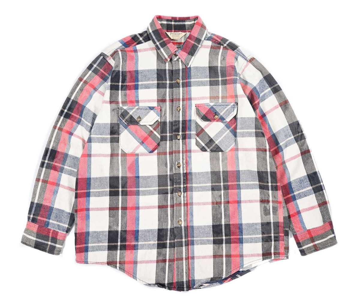 画像1: Used Frostproof Bleached Heavy Flannel Shirt made in USA (1)