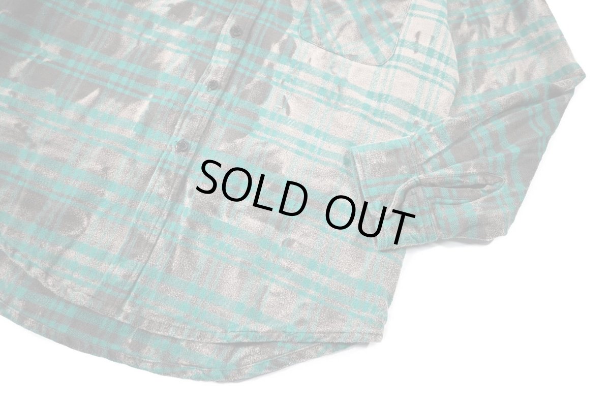 画像4: Used Dickies Bleached Heavy Flannel Shirt (4)