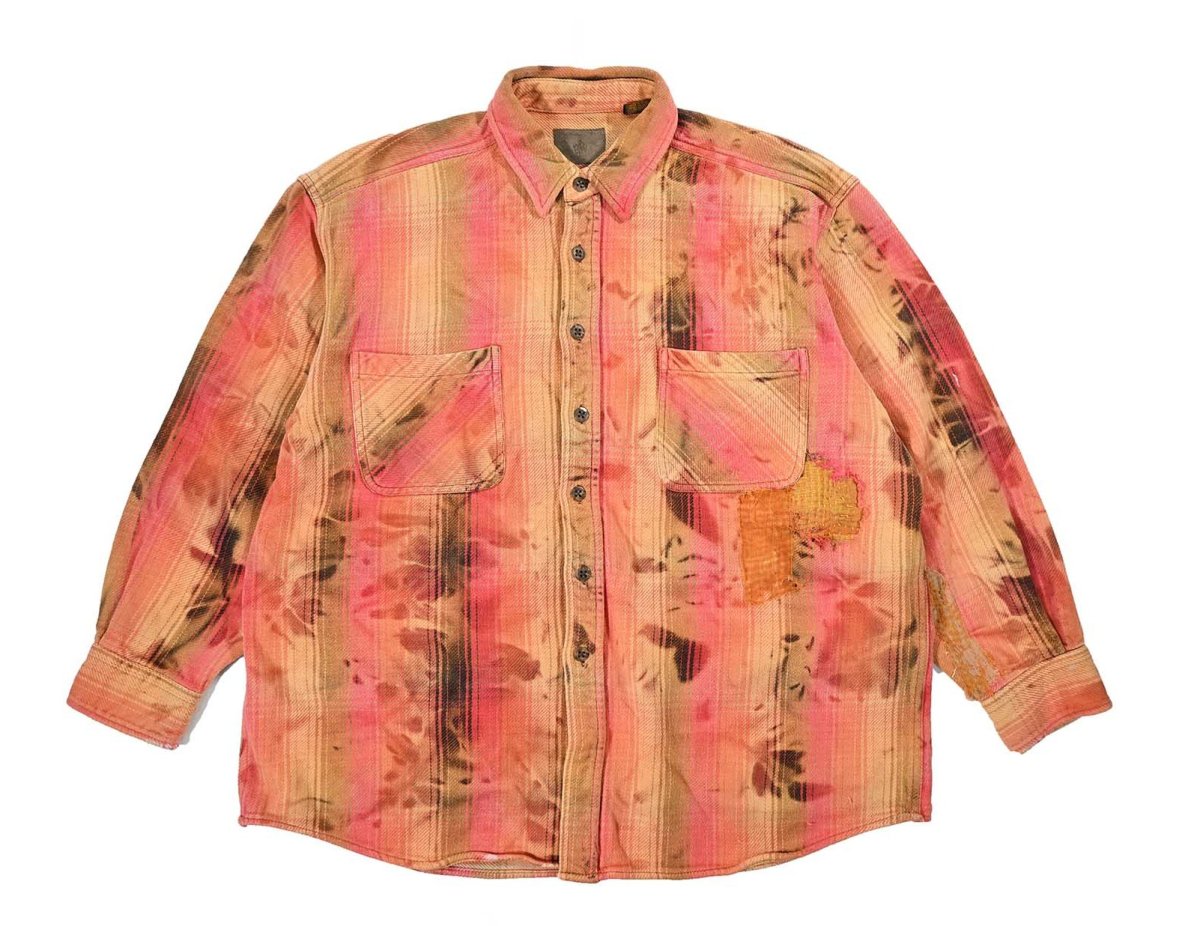 画像1: Used St John's Bay Bleached Heavy Flannel Shirt (1)