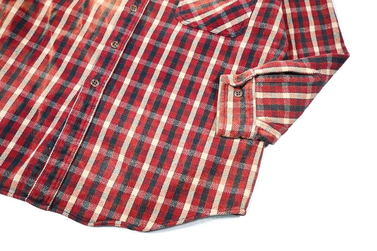 画像4: Used St John's Bay Bleached Heavy Flannel Shirt (4)