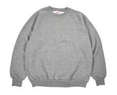 画像1: Used Jerzees Raglan Sleeve Blank Sweat Shirt Grey made in USA (1)