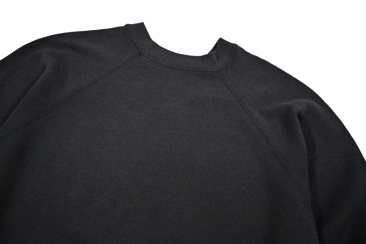 画像2: Used Tultex Raglan Sleeve Blank Sweat Shirt Black made in USA (2)