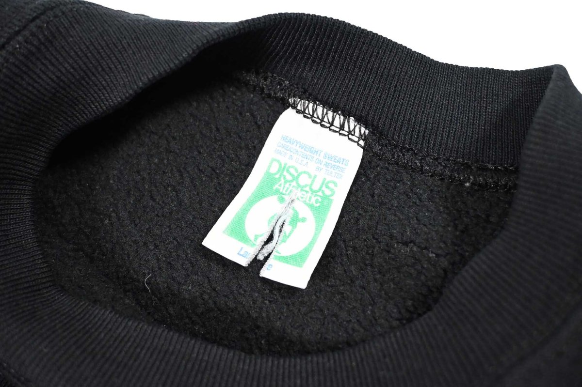 画像4: Used Discus Raglan Sleeve Blank Sweat Shirt Black made in USA (4)