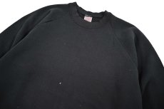 画像2: Used Fruit of the Loom Raglan Sleeve Blank Sweat Shirt Black made in USA (2)